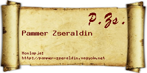 Pammer Zseraldin névjegykártya